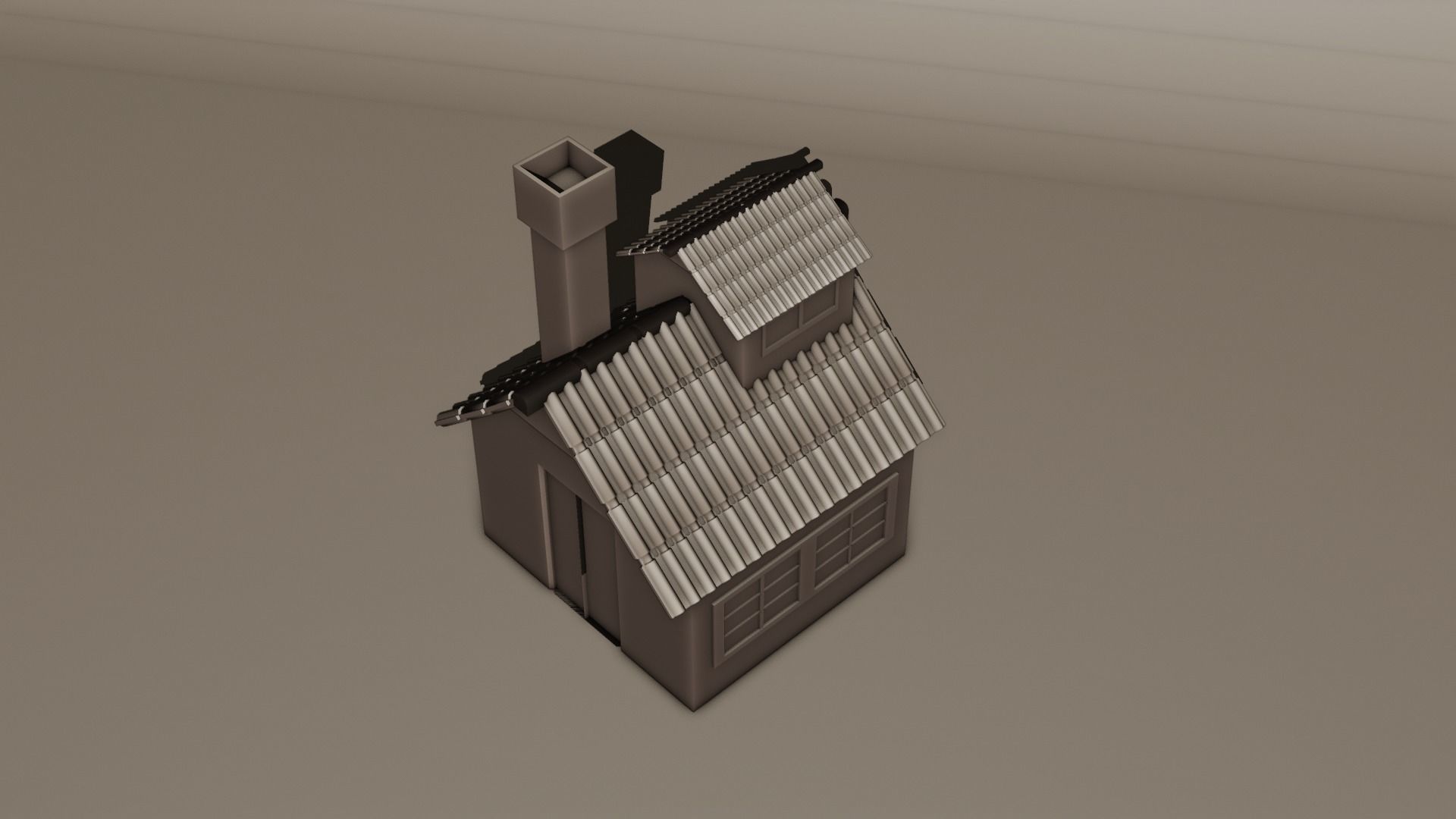 Low Poly House Free low-poly 3D model_9