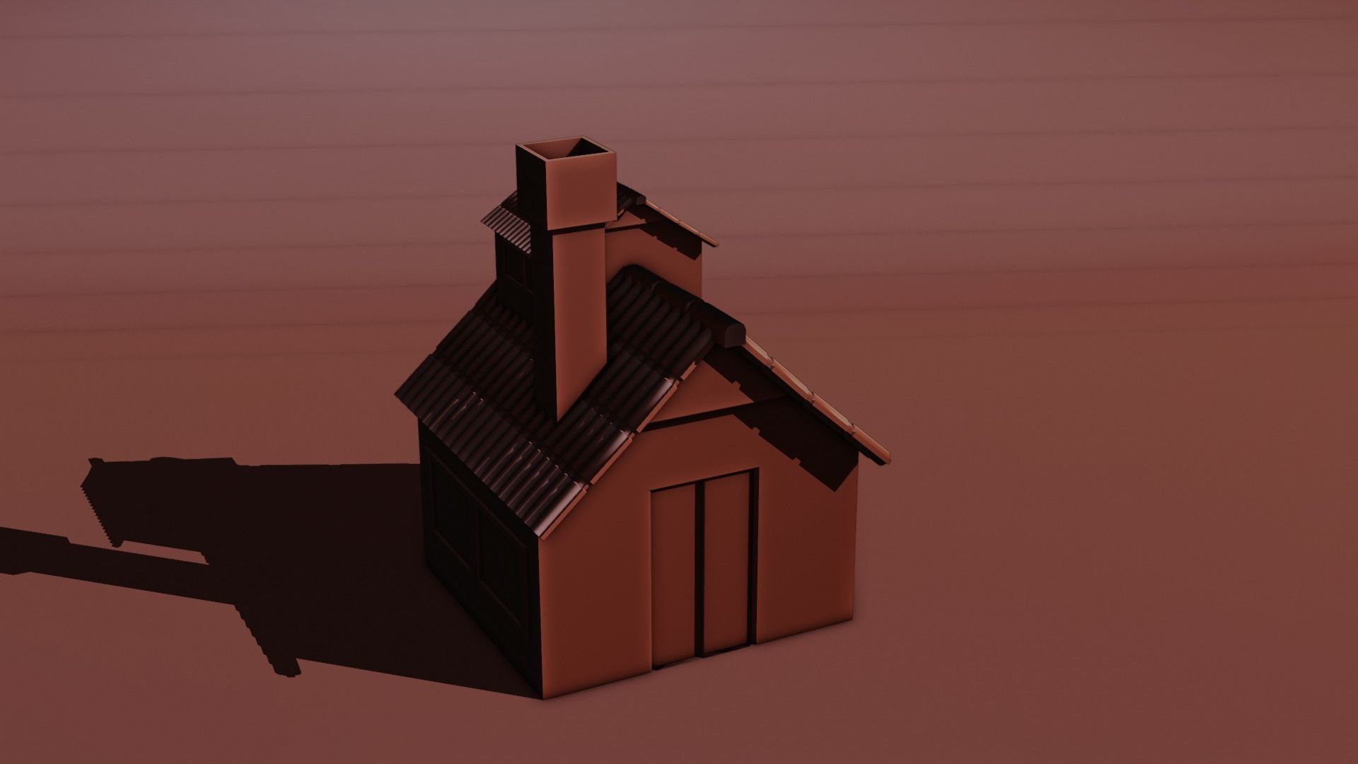 Low Poly House Free low-poly 3D model_8