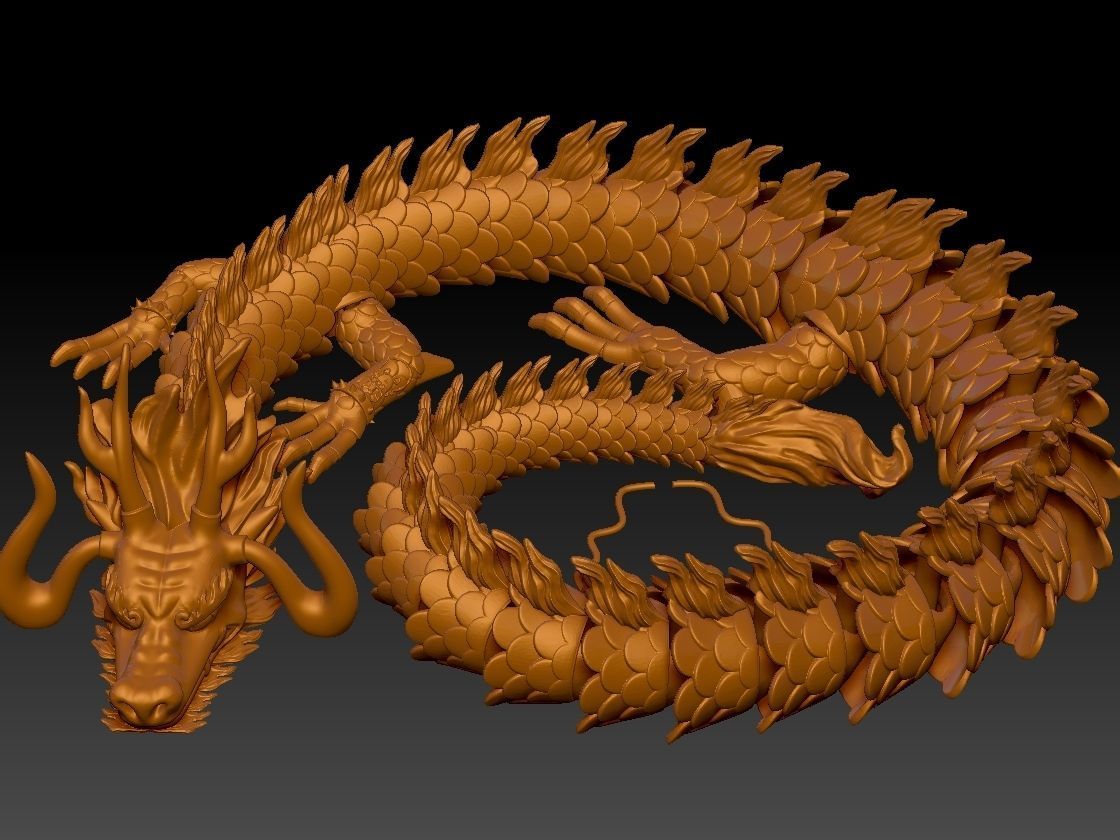 ARTICULATED DRAGON - KAIDO ONE PIECE 3D print model_14