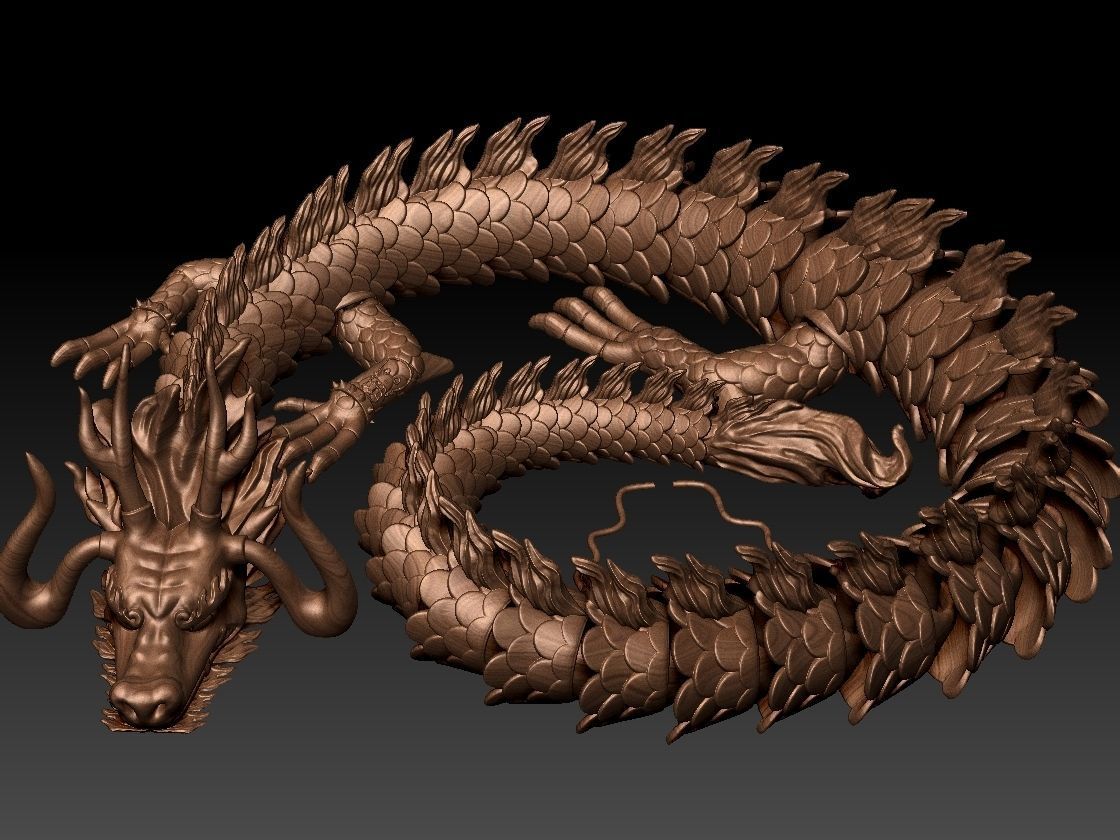 ARTICULATED DRAGON - KAIDO ONE PIECE 3D print model_16