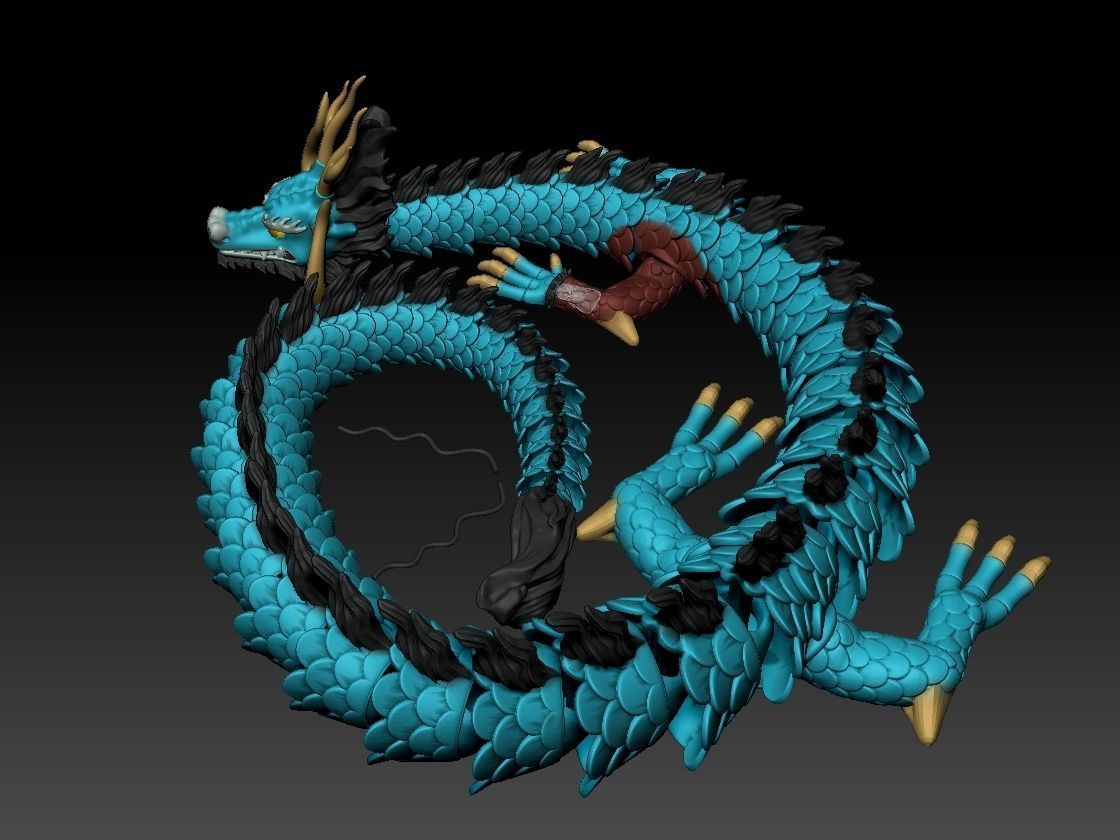 ARTICULATED DRAGON - KAIDO ONE PIECE 3D print model_2