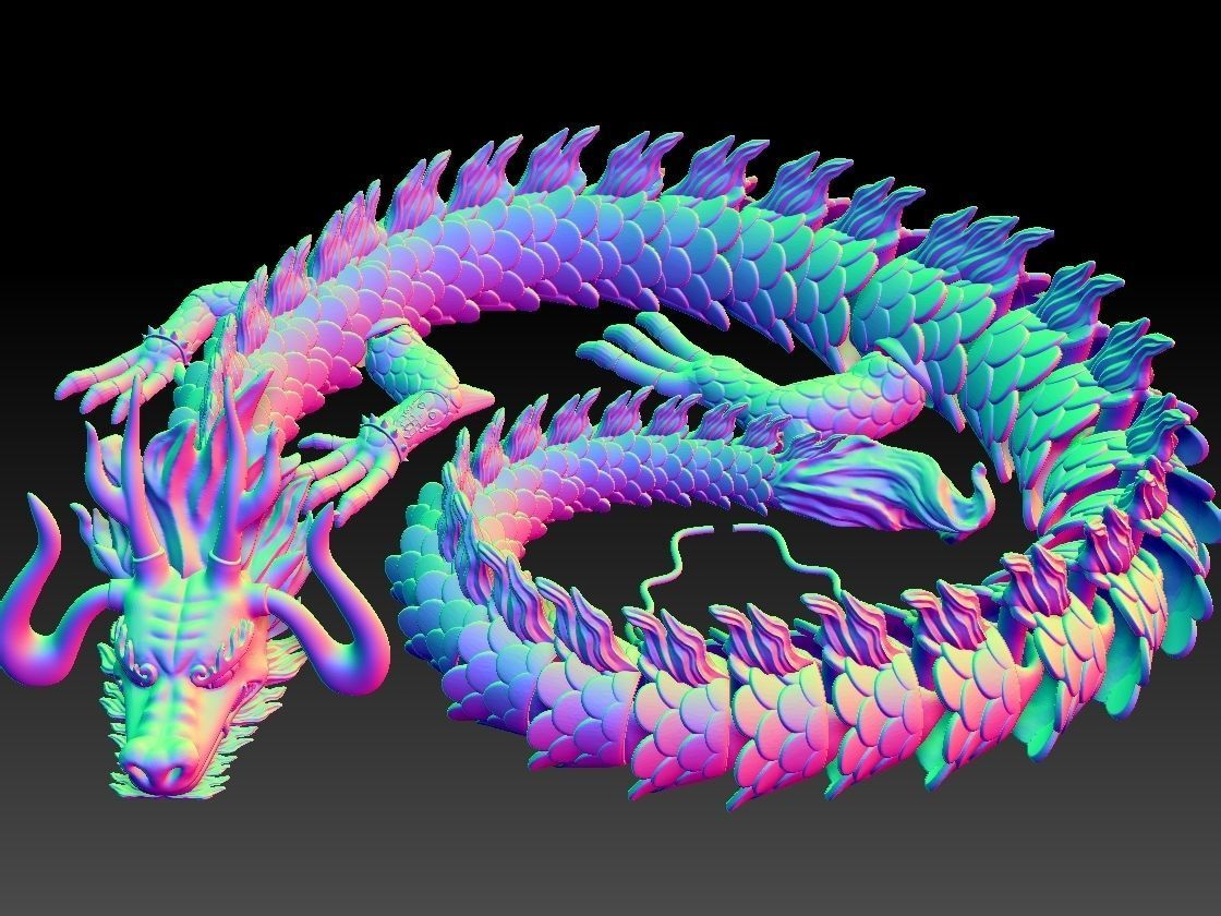 ARTICULATED DRAGON - KAIDO ONE PIECE 3D print model_12