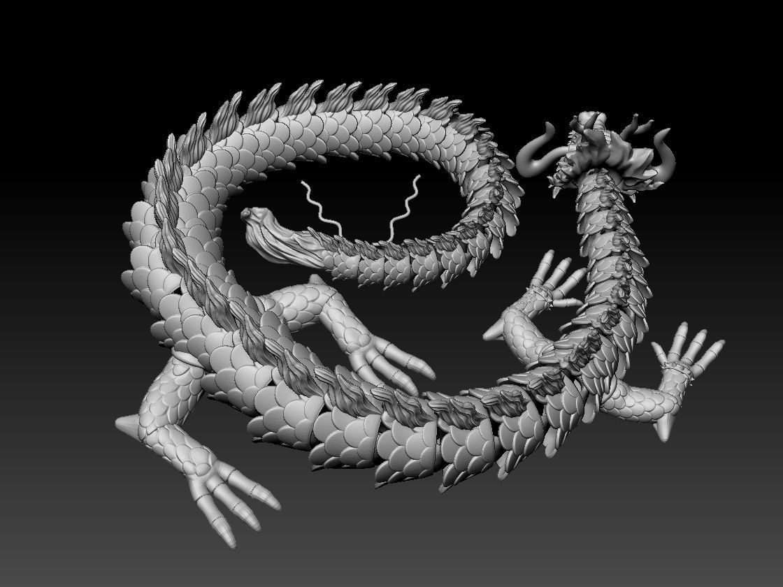 ARTICULATED DRAGON - KAIDO ONE PIECE 3D print model_8