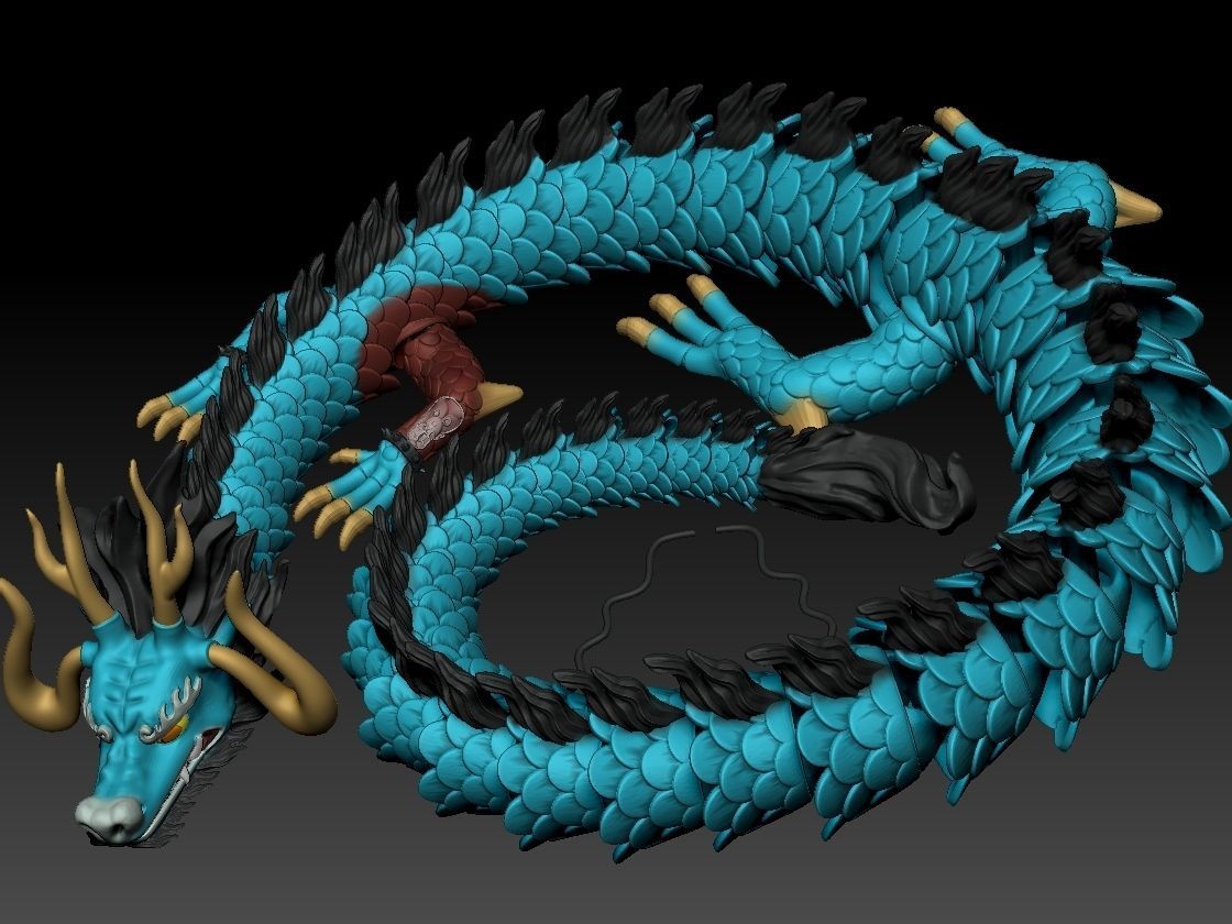 ARTICULATED DRAGON - KAIDO ONE PIECE 3D print model_1