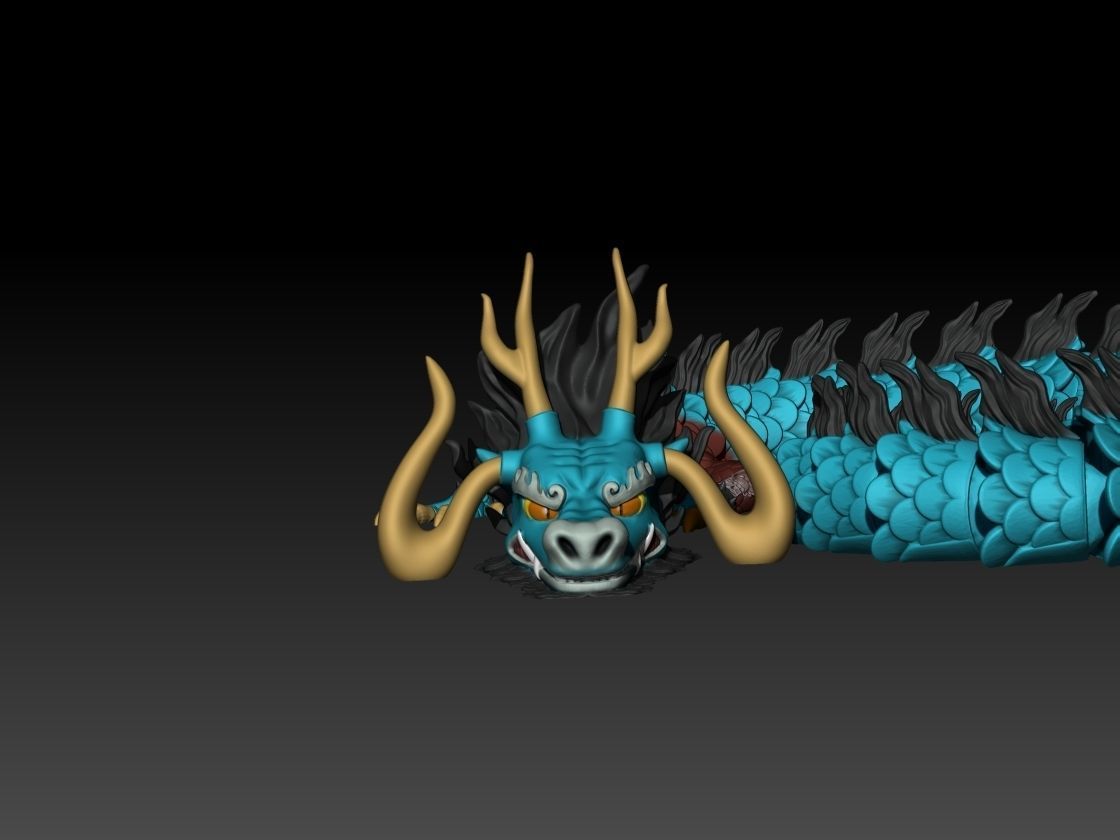 ARTICULATED DRAGON - KAIDO ONE PIECE 3D print model_4