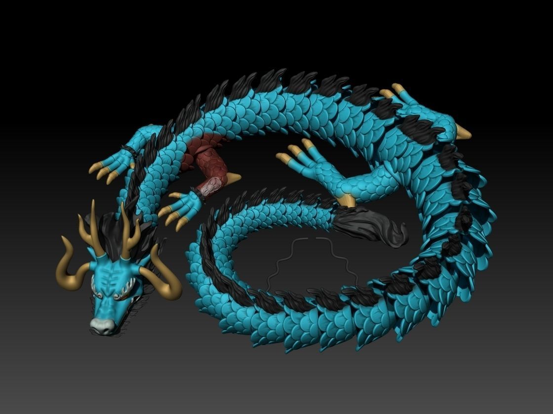 ARTICULATED DRAGON - KAIDO ONE PIECE 3D print model_5