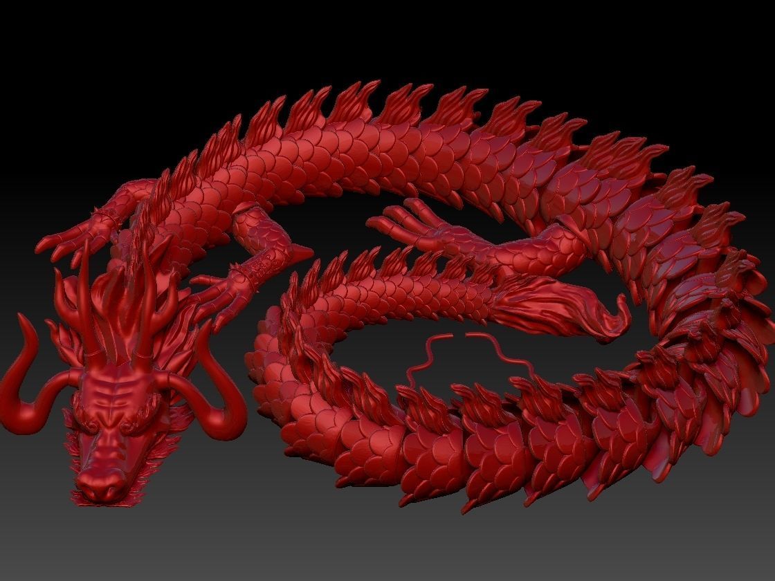 ARTICULATED DRAGON - KAIDO ONE PIECE 3D print model_13
