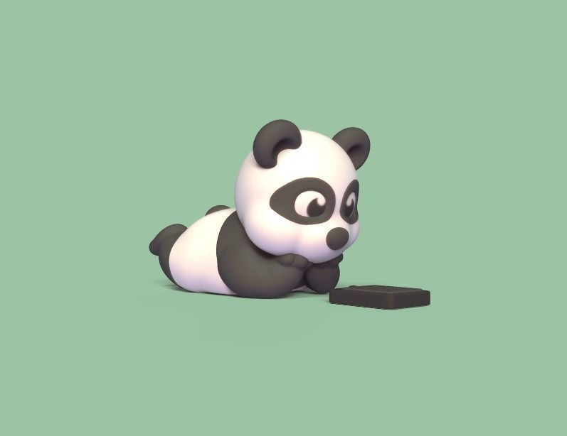 Panda Phone 3D print model_1