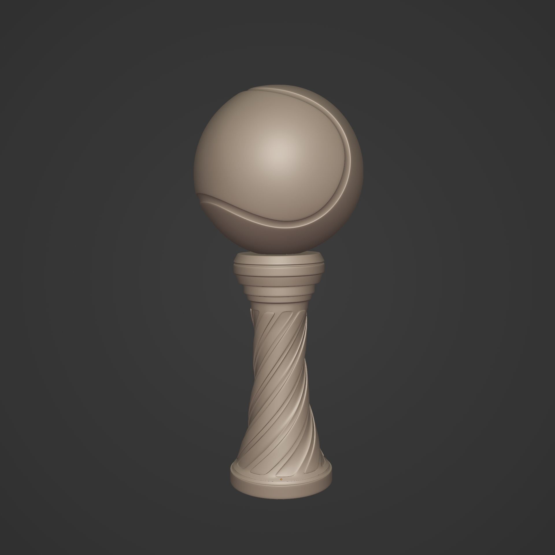 Tennis Trophy -- Original Design -- Ready for 3D Printing 3D print model_4