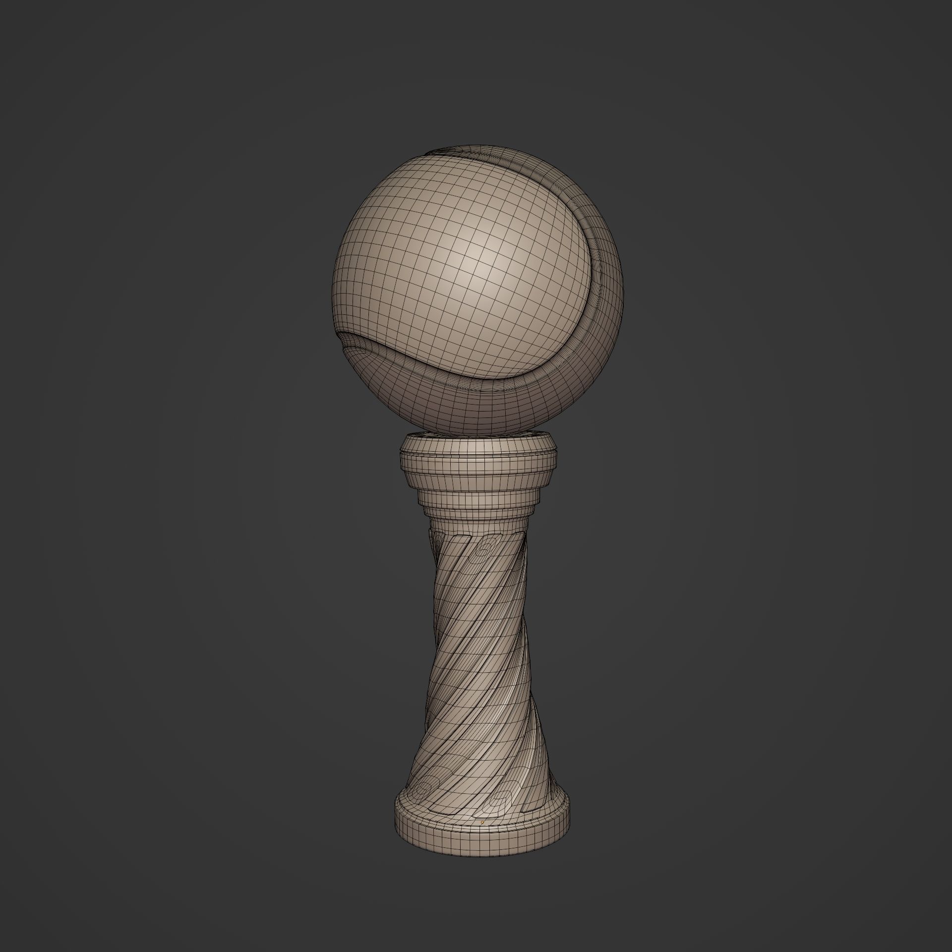 Tennis Trophy -- Original Design -- Ready for 3D Printing 3D print model_5