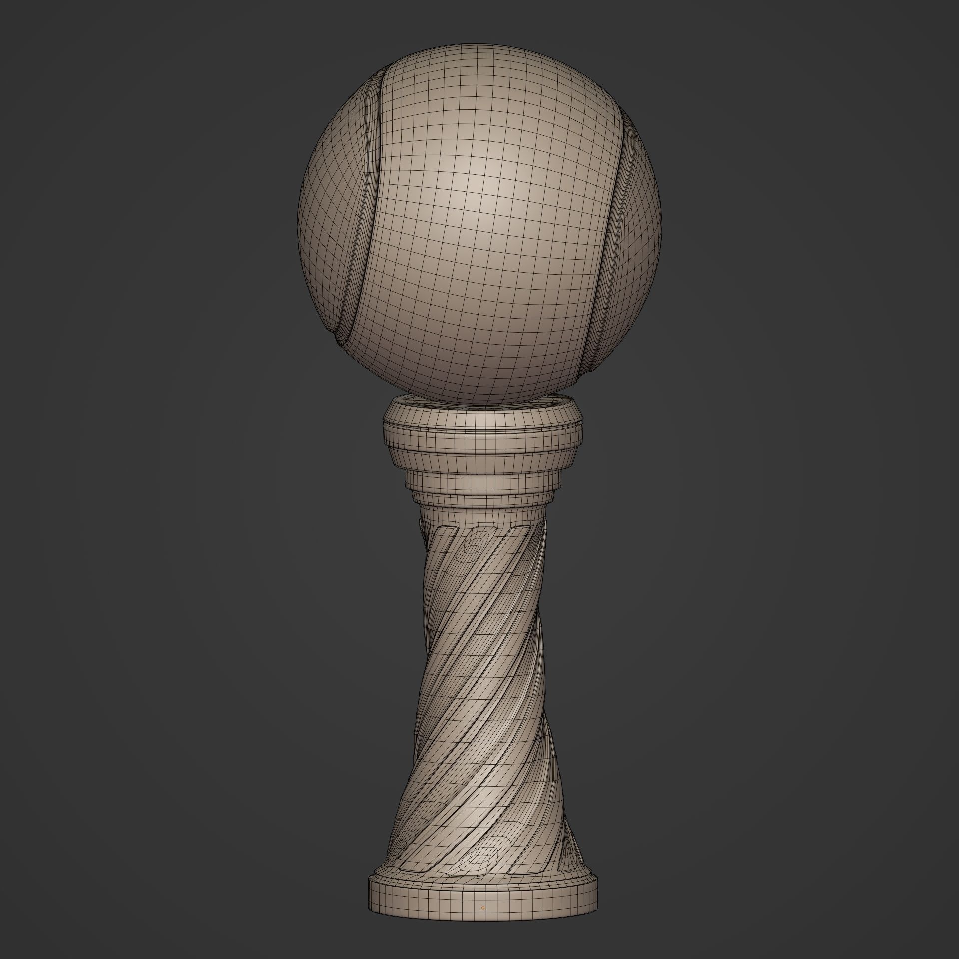 Tennis Trophy -- Original Design -- Ready for 3D Printing 3D print model_11