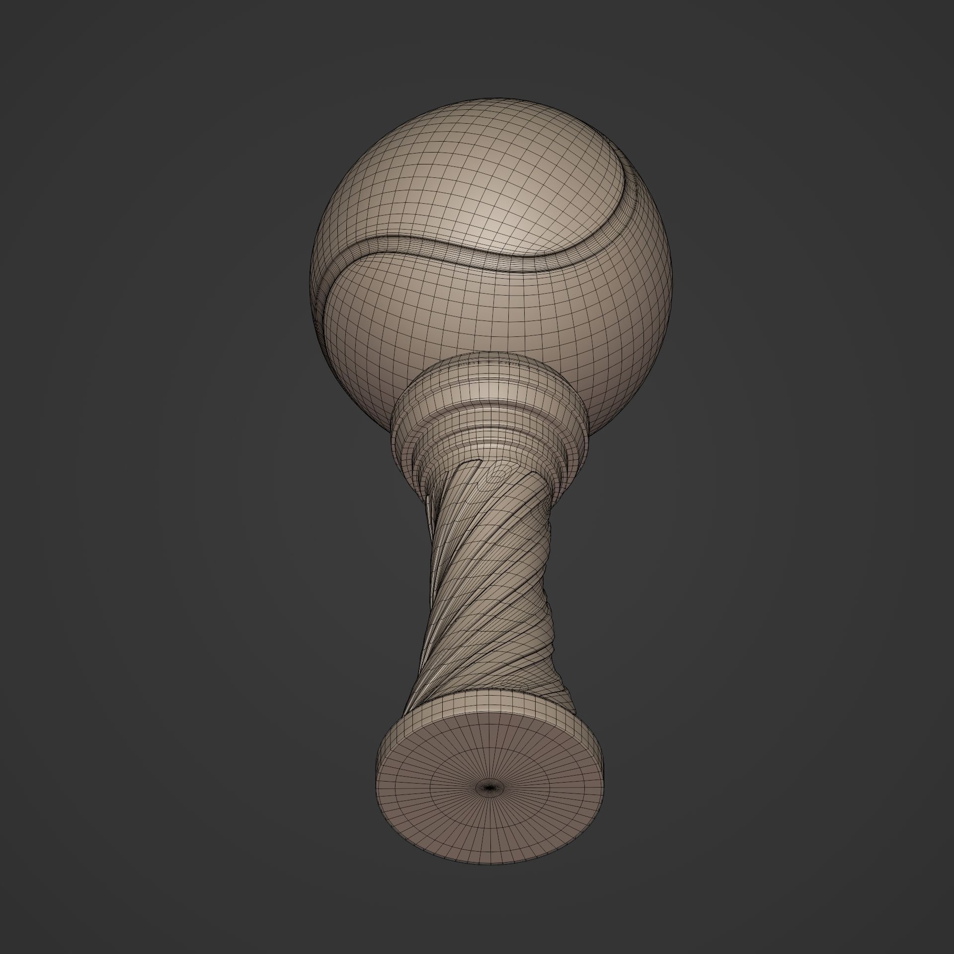 Tennis Trophy -- Original Design -- Ready for 3D Printing 3D print model_15