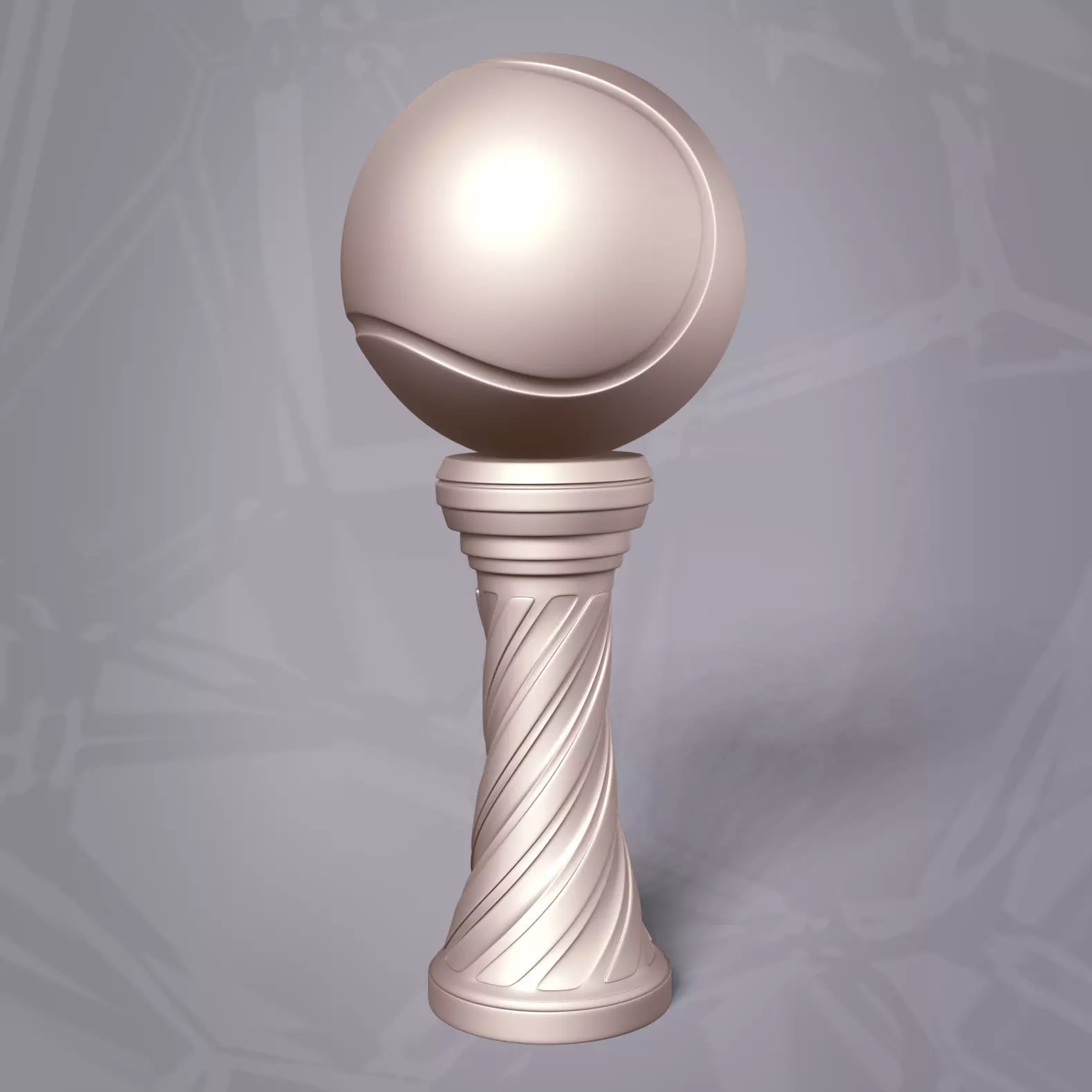 Tennis Trophy -- Original Design -- Ready for 3D Printing 3D print model_0