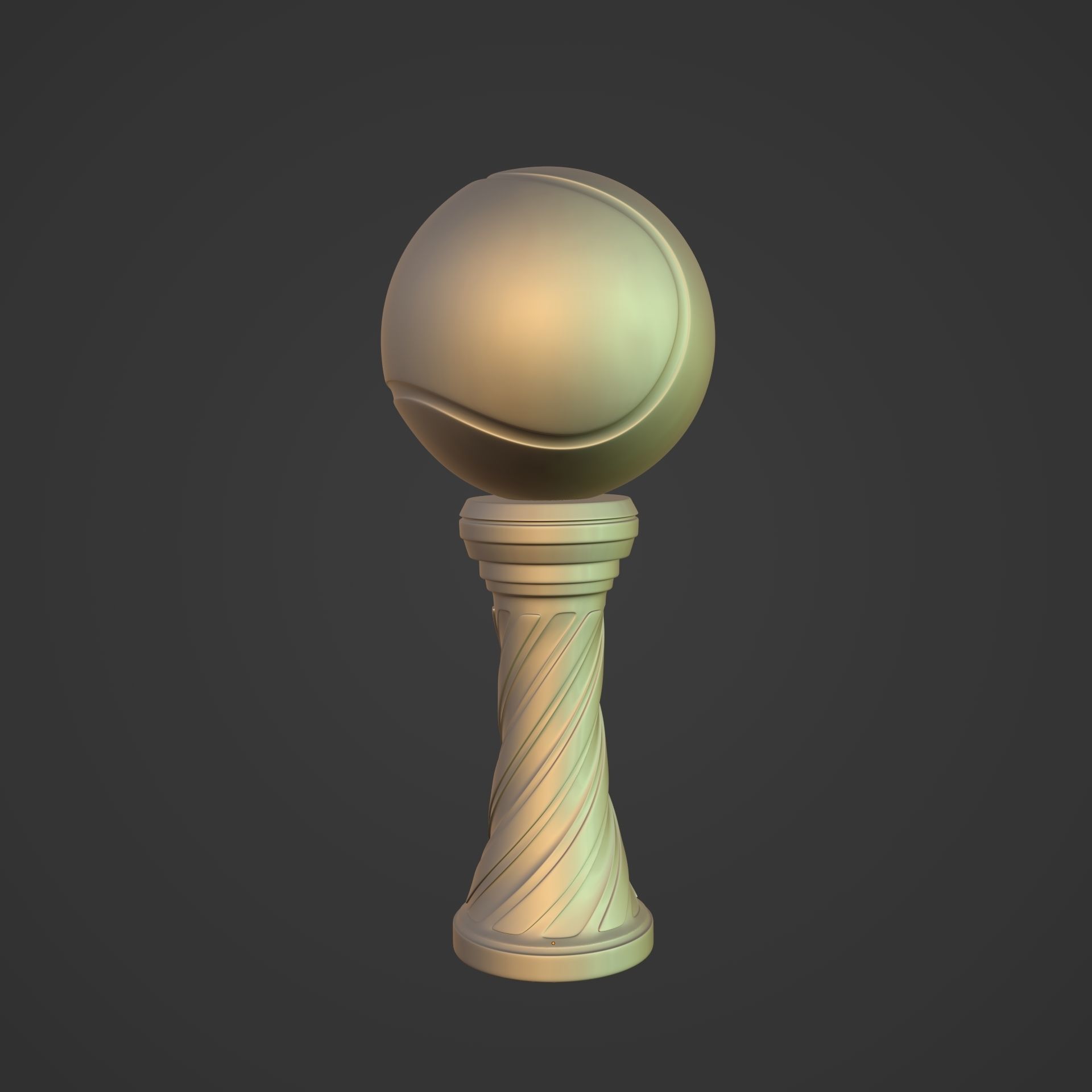 Tennis Trophy -- Original Design -- Ready for 3D Printing 3D print model_3