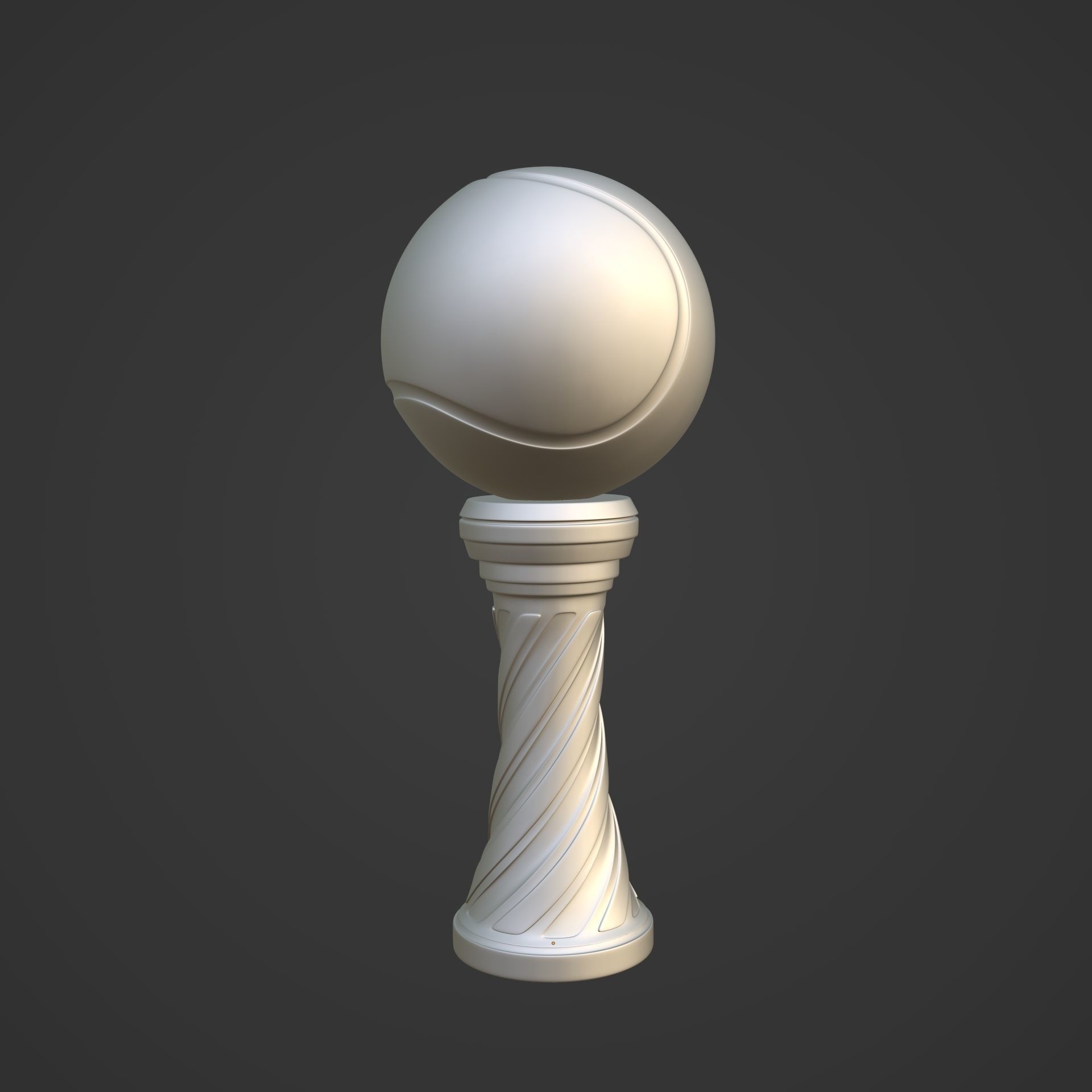 Tennis Trophy -- Original Design -- Ready for 3D Printing 3D print model_2