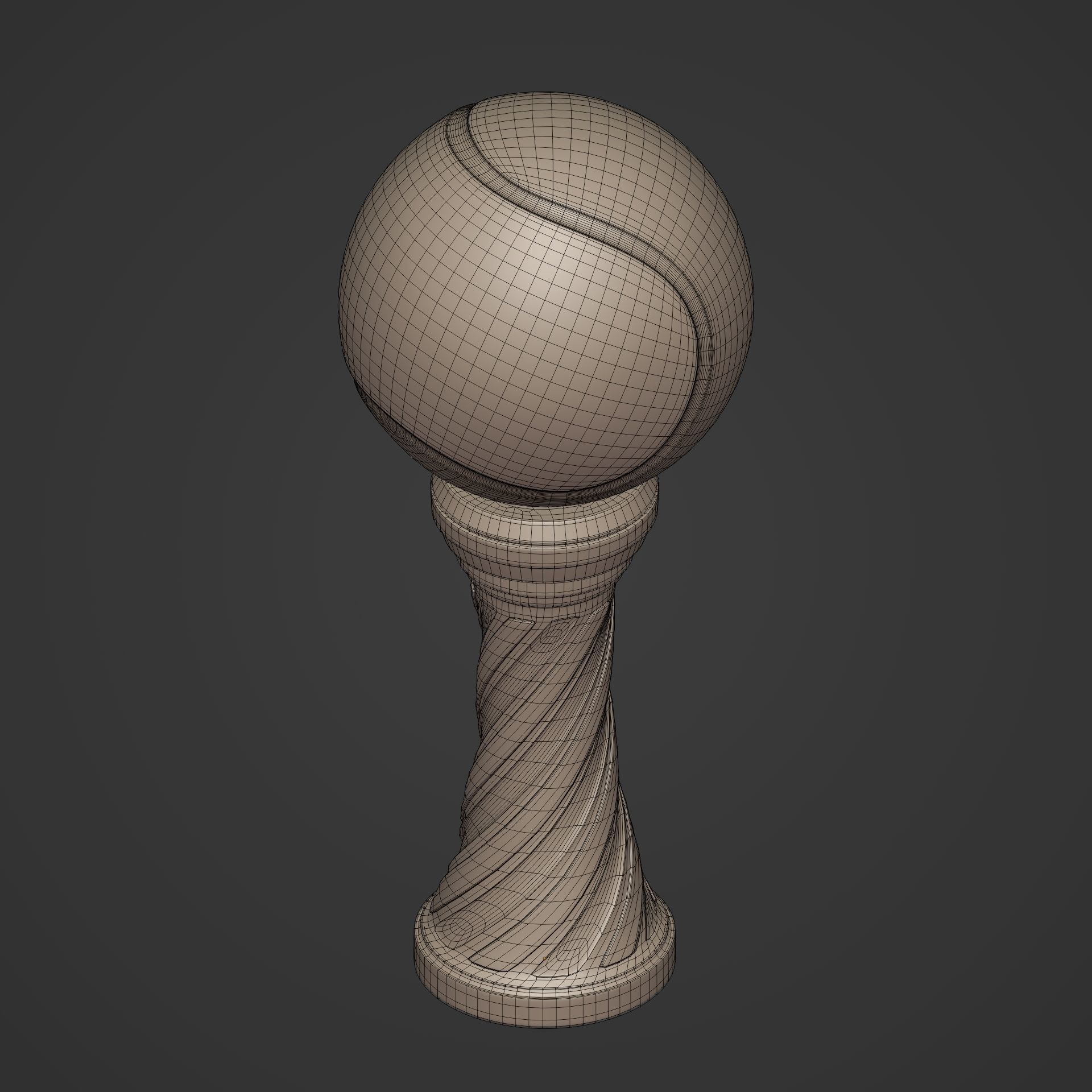 Tennis Trophy -- Original Design -- Ready for 3D Printing 3D print model_9