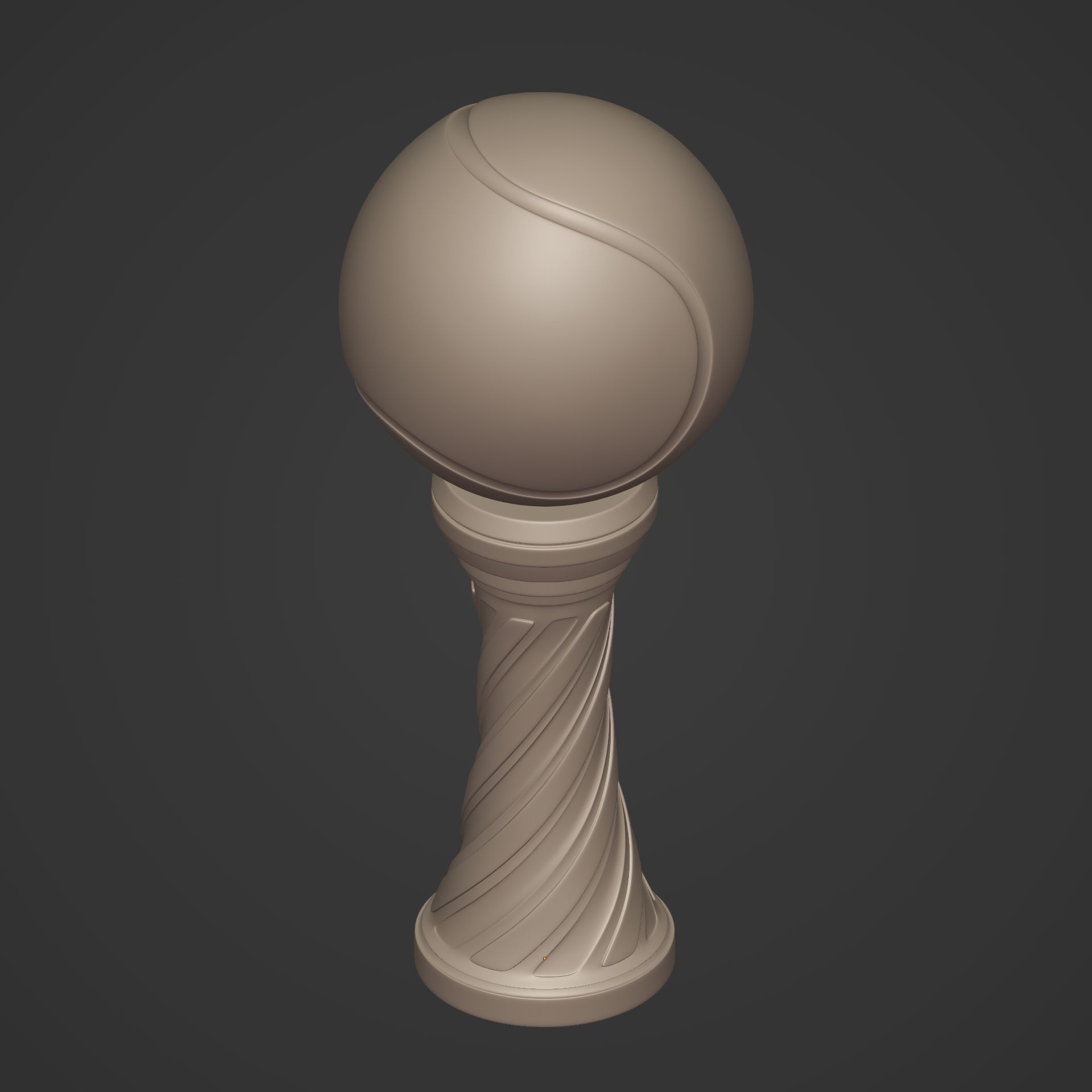 Tennis Trophy -- Original Design -- Ready for 3D Printing 3D print model_8