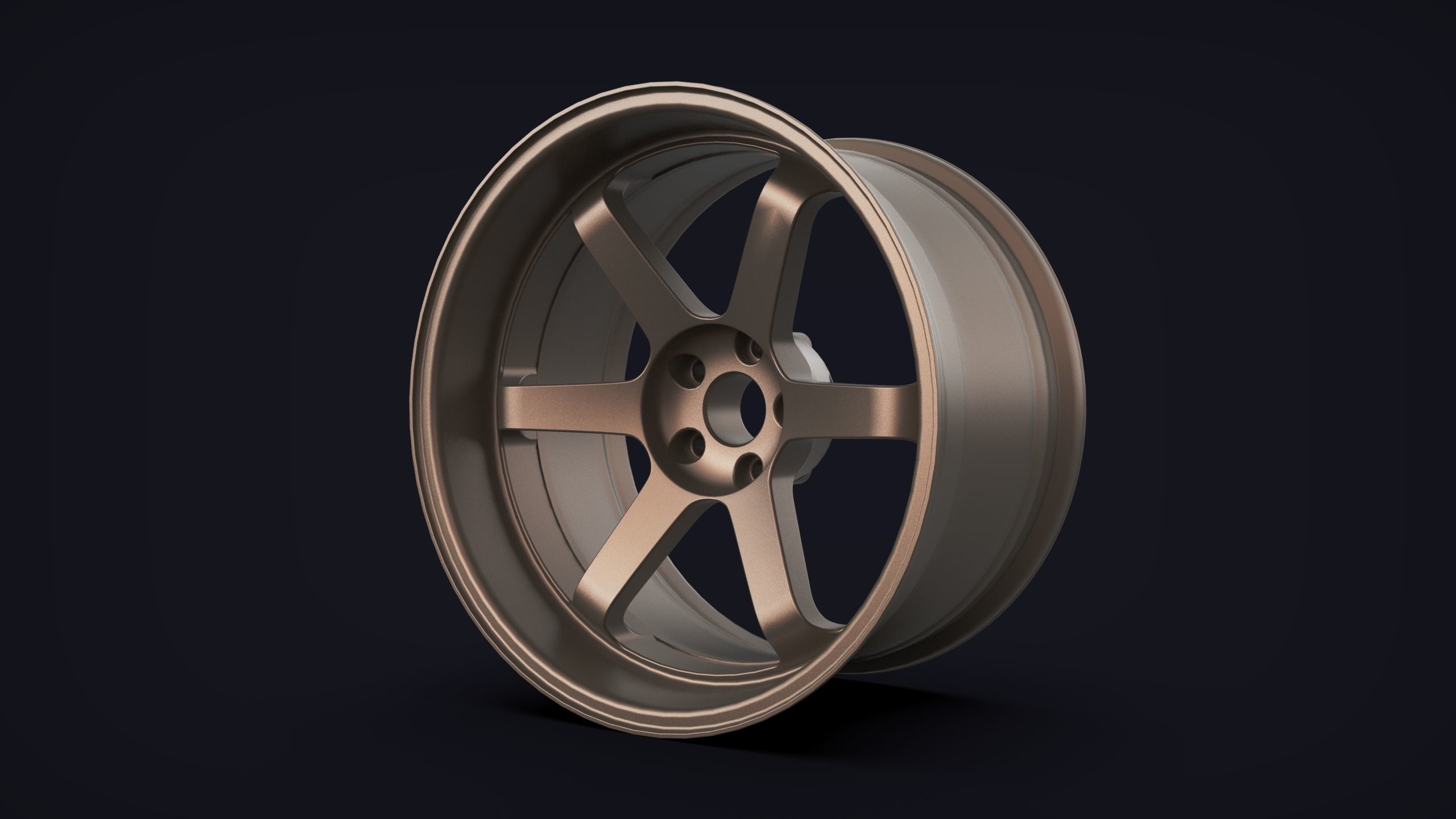 Volk Rays TE37SL 3D model_6