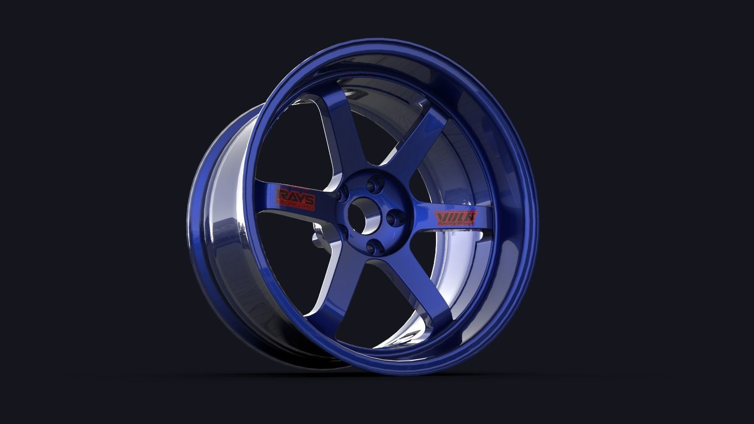 Volk Rays TE37SL 3D model_8