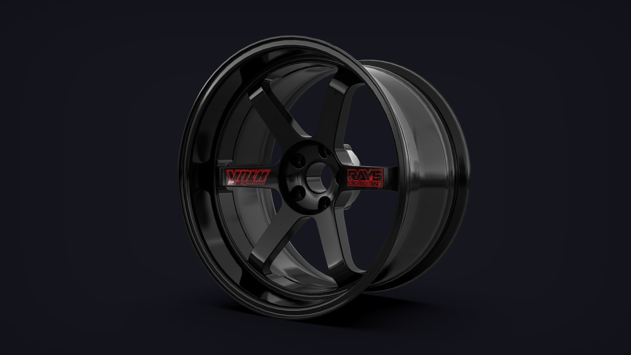 Volk Rays TE37SL 3D model_7