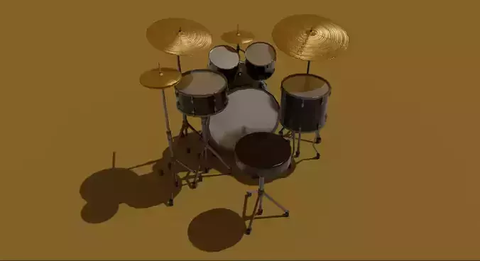 Low Poly Drum set