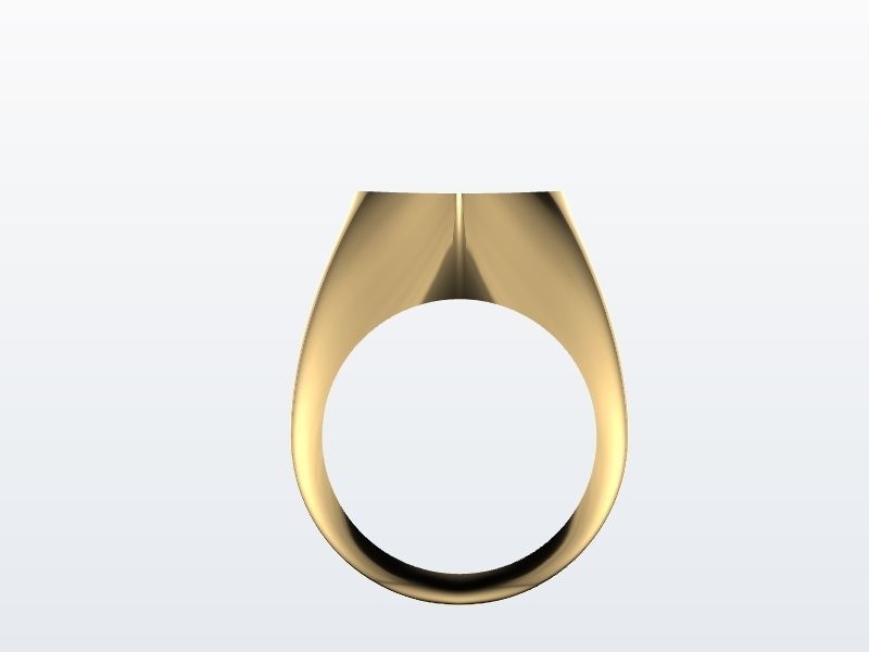 1 ton13 us sizes Heart signet ring stl verified 3D print model_3