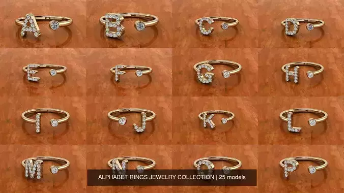 ALPHABET RINGS JEWELRY COLLECTION