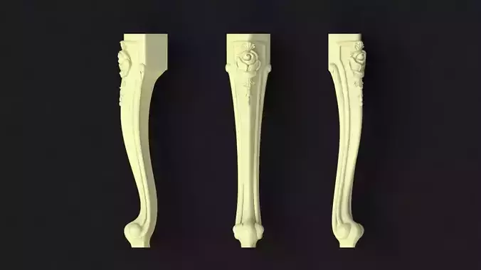 leg High quality 3d models for processing on a cnc machine 