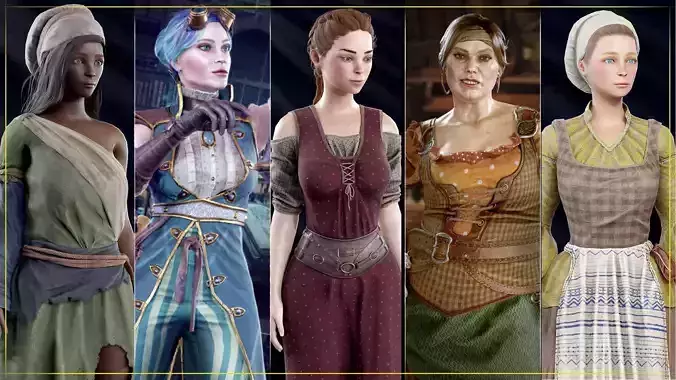 Female NPC pack 3D Model Collection