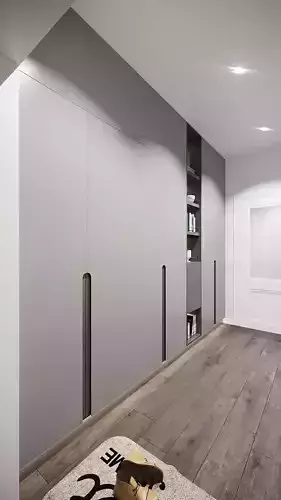 Hallway White 2017 3D Scene