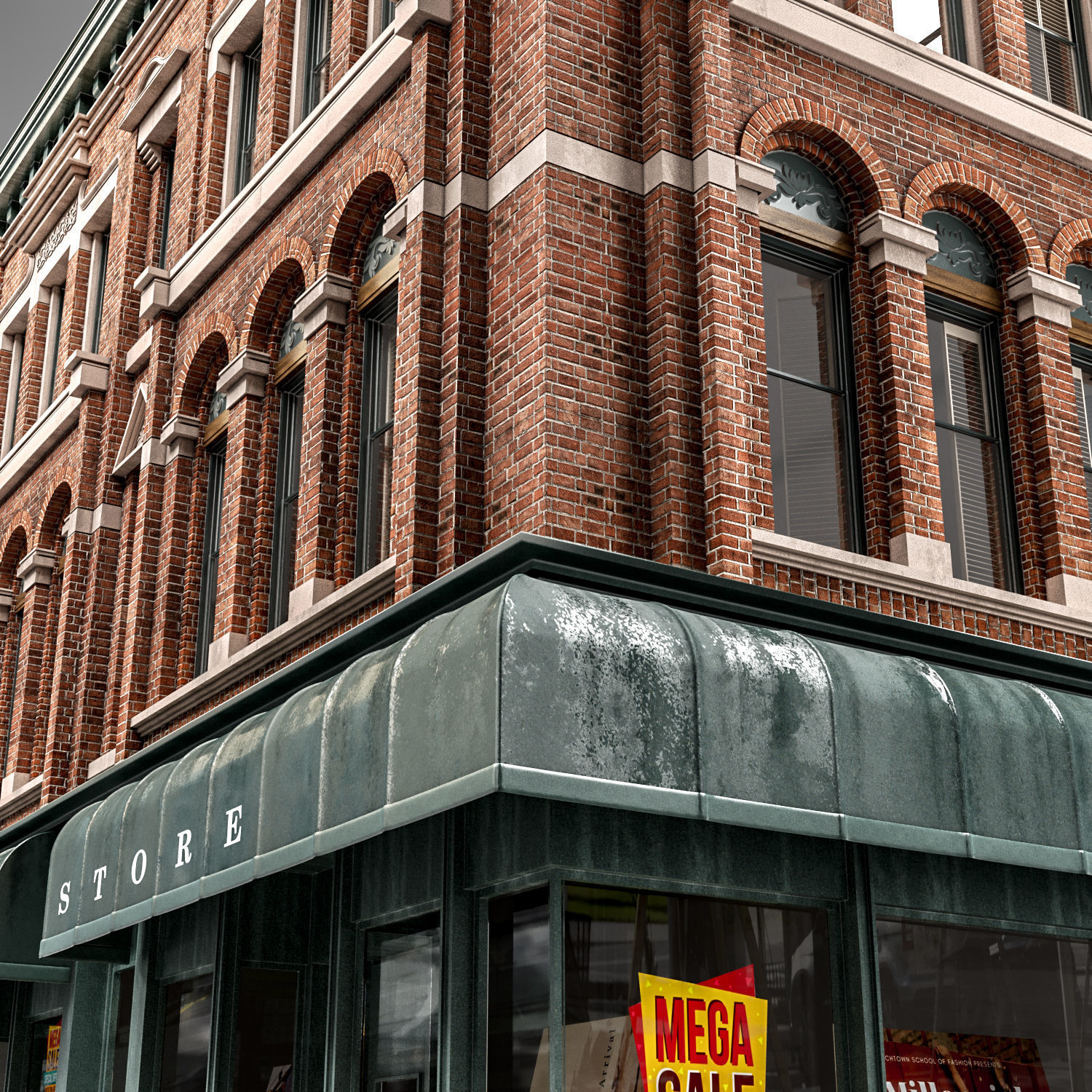 brick building 3D model_3