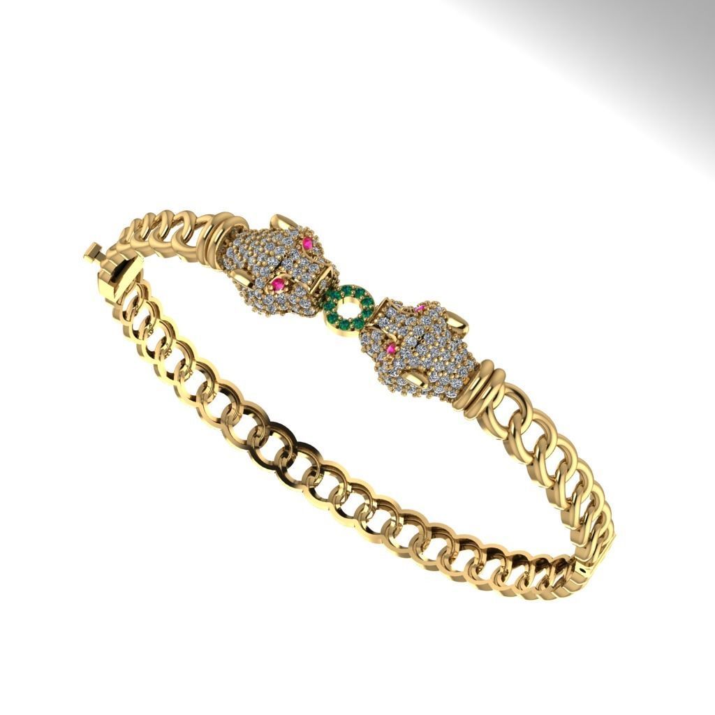 lifestyle bracelet Cuban   3D print model_1