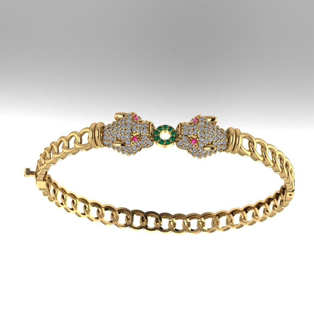 lifestyle bracelet Cuban   3D print model_2