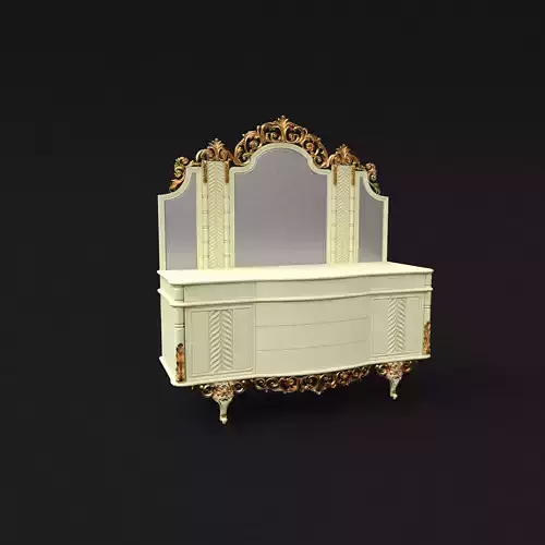 dresser with mirror