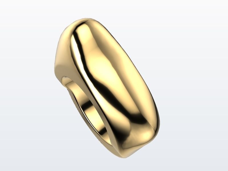 1 to 13 US sizes Modern Organic ring stl verified 3D print model_2
