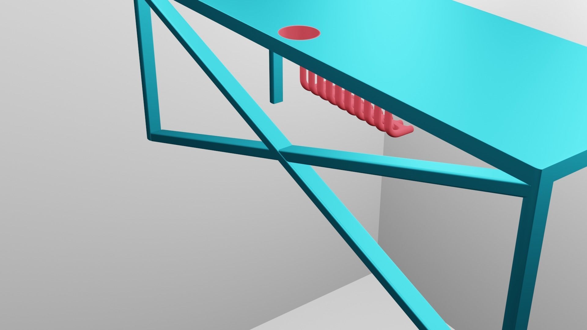 Gaming Desk  3D model_5