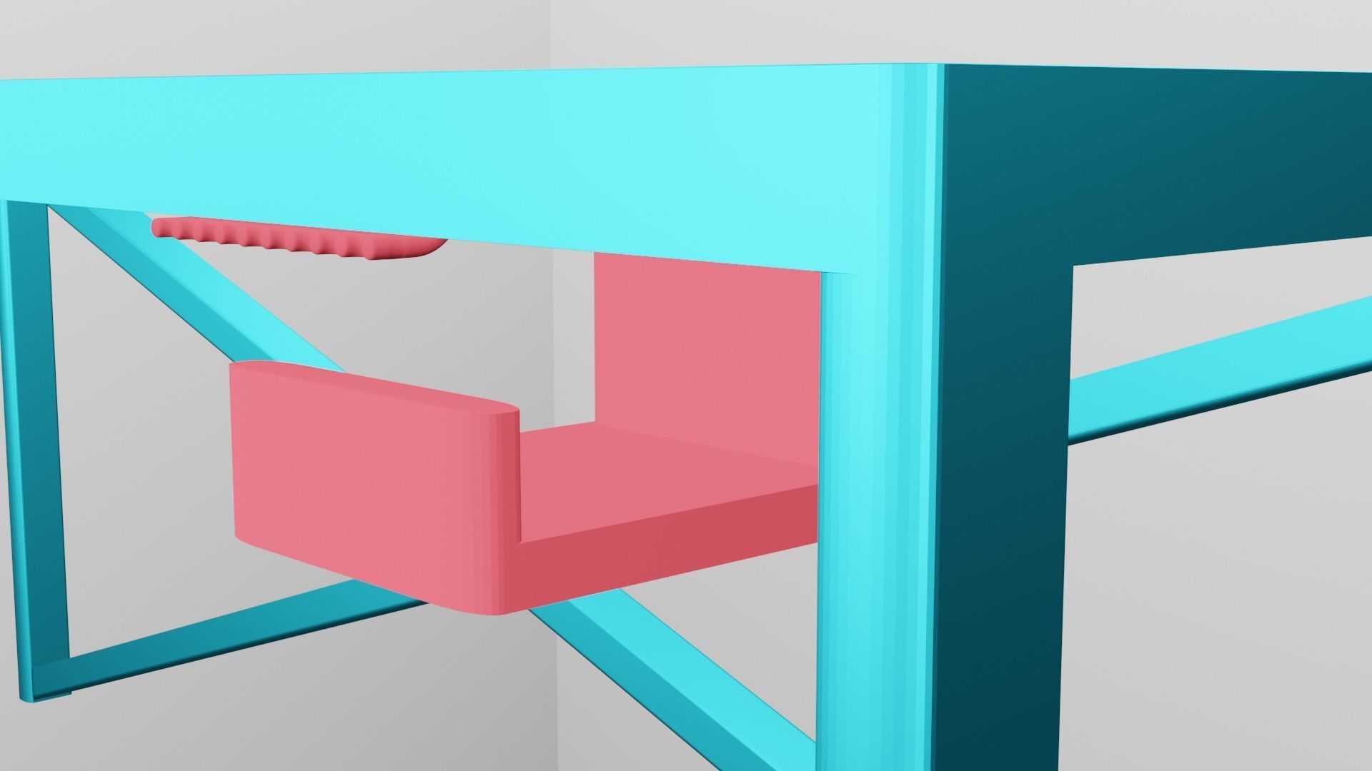 Gaming Desk  3D model_2
