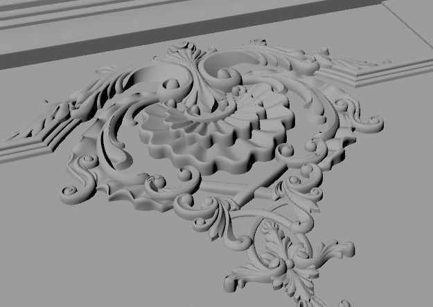 door stl ornately carved 3D model_4