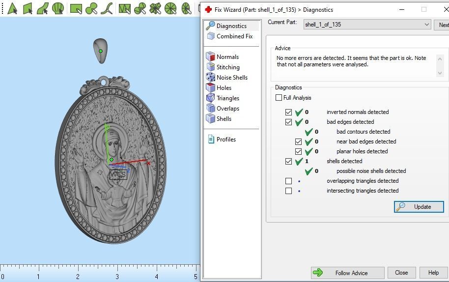 Virgin Mary pendant 135 3D print model_8