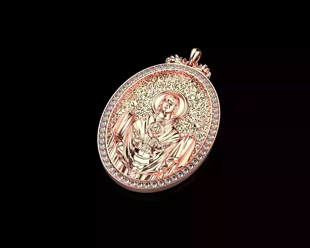 Virgin Mary pendant 135 3D print model