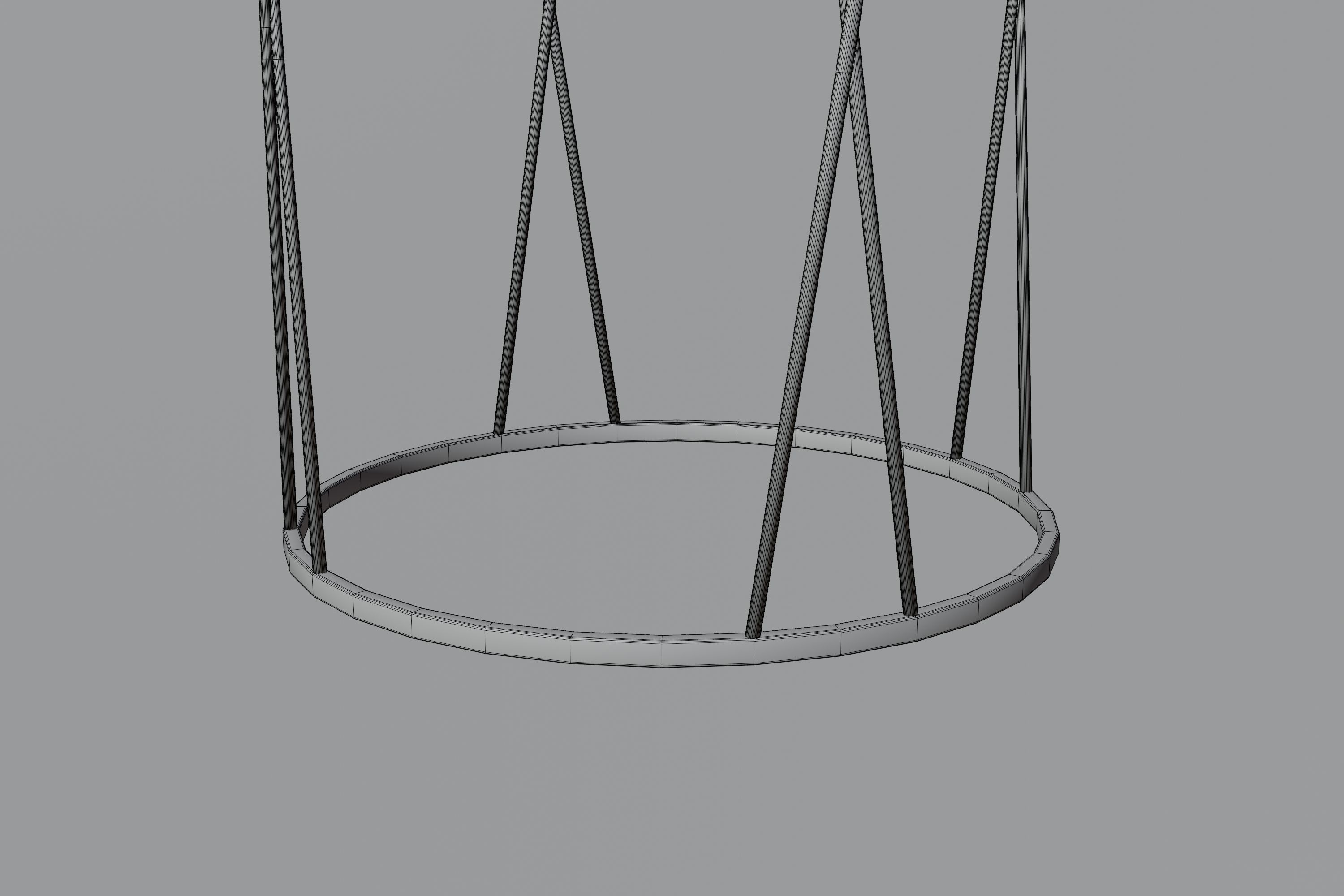 Small Table Low-poly 3D model_9