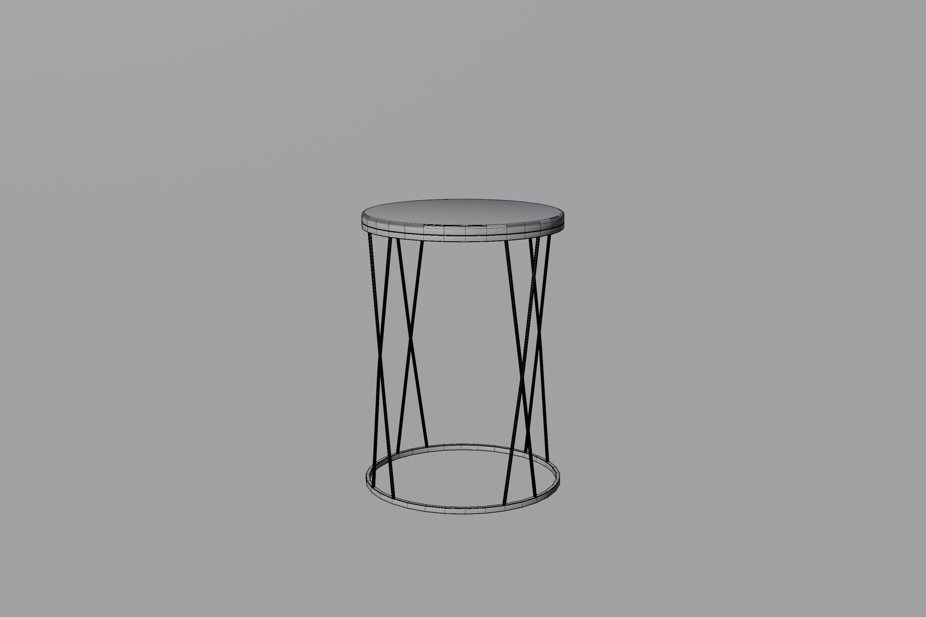 Small Table Low-poly 3D model_1