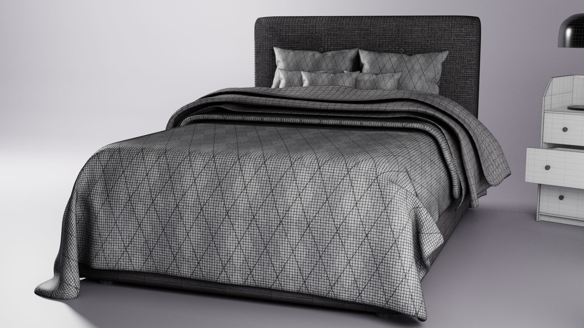 KIT - Modern Bedroom Adustable Drawer - Alex Jun 3D model_6