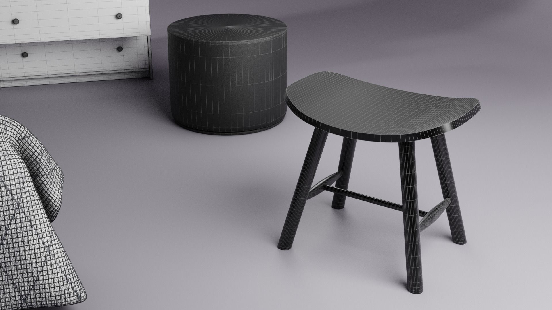 KIT - Modern Bedroom Adustable Drawer - Alex Jun 3D model_7