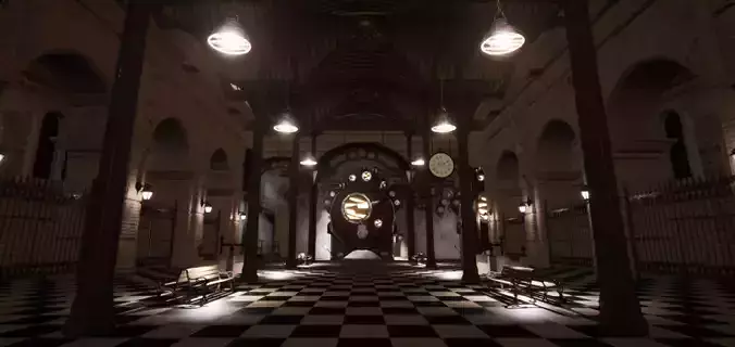 Steampunk Station 3D model