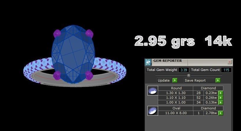 OV Hidden Halo Ring 3D print model_4