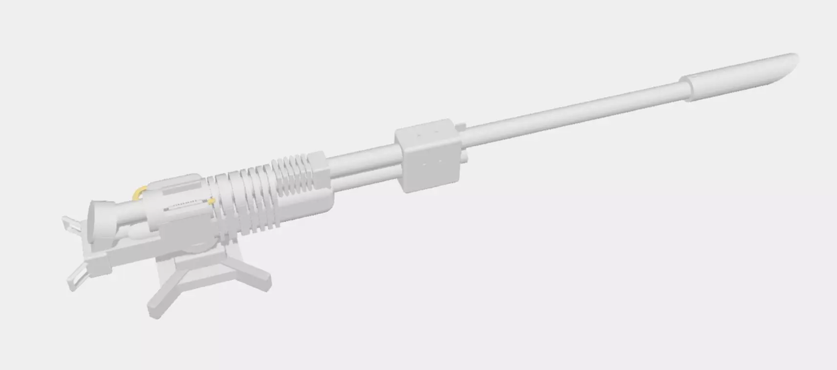 Laser Cannon with Mount 3D print model_0