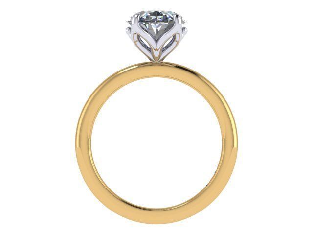 OV Tulip Solitaire Ring  3D print model_5