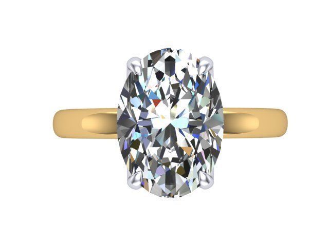 OV Tulip Solitaire Ring  3D print model_7