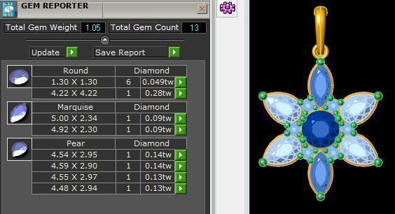 Star Diamond Pendant  3D print model_5